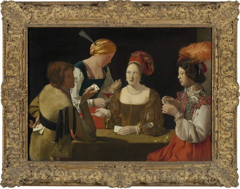 El tramposo (Georges de La Tour, sala 912)
Obra maestra del barroco francés, pintada hacia 1635. Representa a un jugador de cartas que, distraído por la compañía, es engañado por un cómplice que esconde un as de trébol. Destaca por su dramatismo, la tensión psicológica y el magistral uso de la luz.