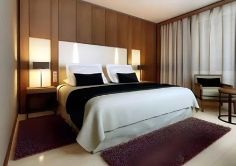 Habitación Hotel Balneario Puente Viesgo: Habitación doble moderna del Hotel Balneario Puente Viesgo con cama grande