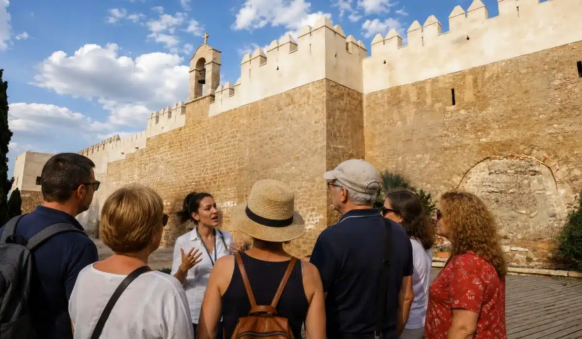 Grupo haciendo una visita guiada por Almería