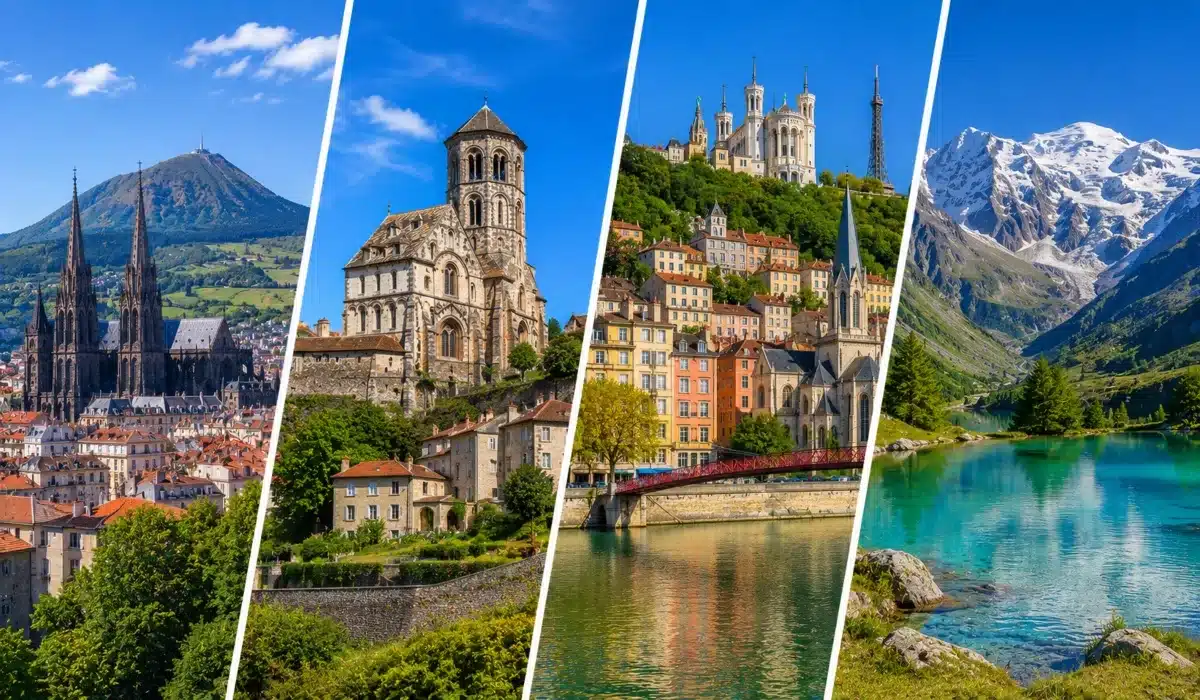 Región de Auvernia-Ródano-Alpes (Auvergne Rhône Alpes) en Francia