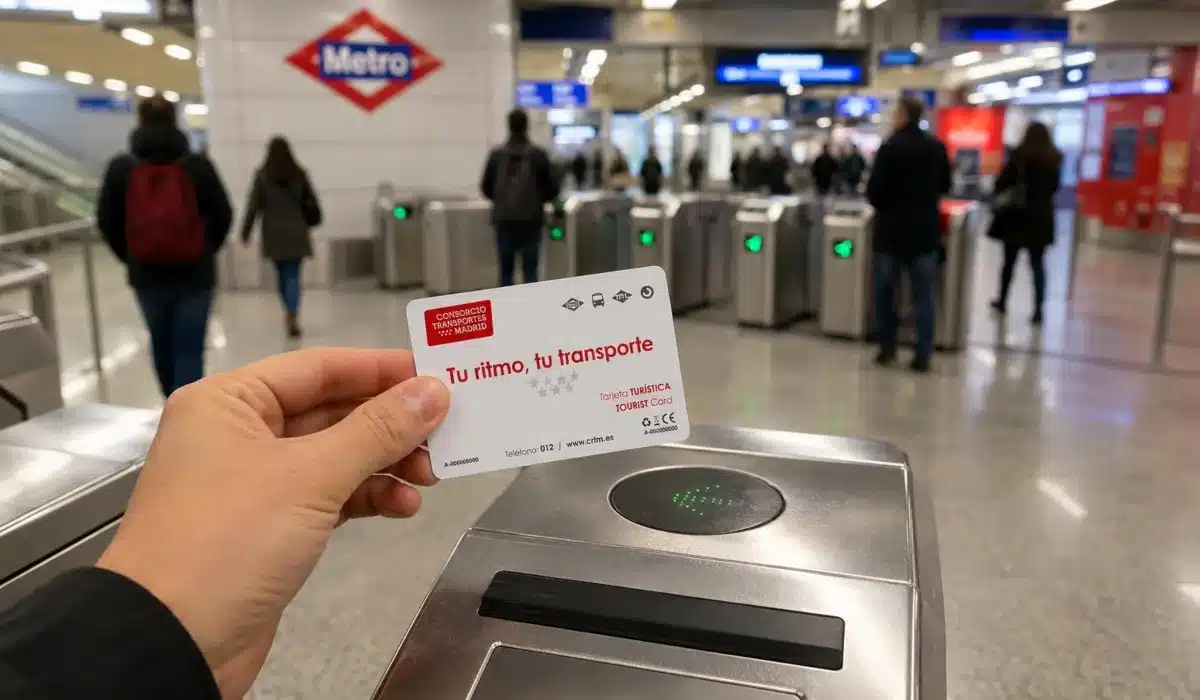 Tarjeta turística en el metro de Madrid